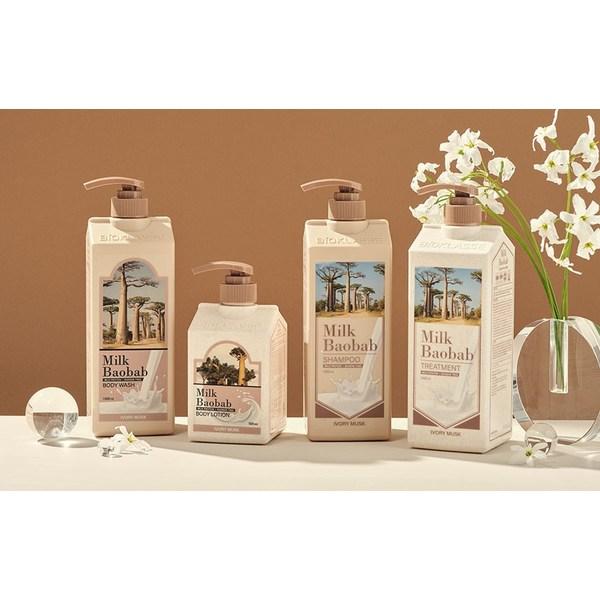 Milk Baobab Large Body Wash Ivory Musk Scent, 1, 1000ml Korean Cosmetics