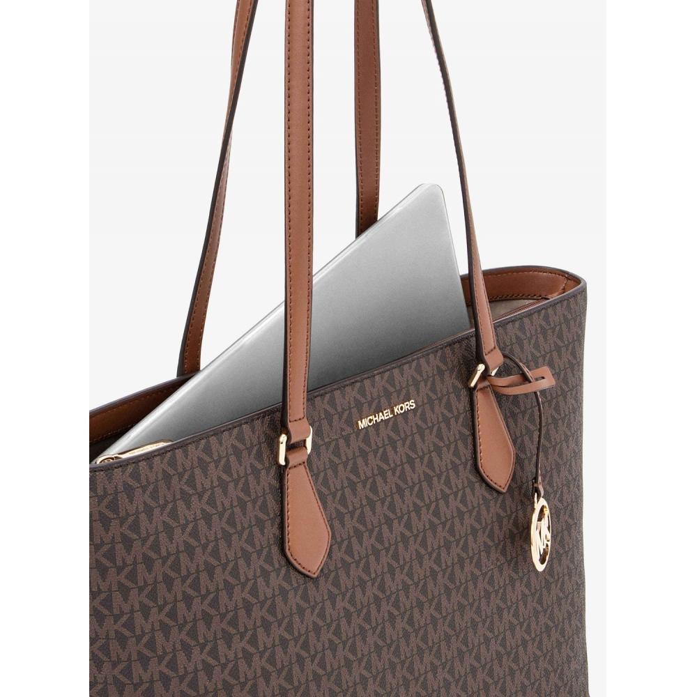 Michael Kors БОЛЬШАЯ СУМКА SHEILA со средней застежкой MK SIGNATURE 35S4G6HT9B200 КОРИЧНЕВАЯ