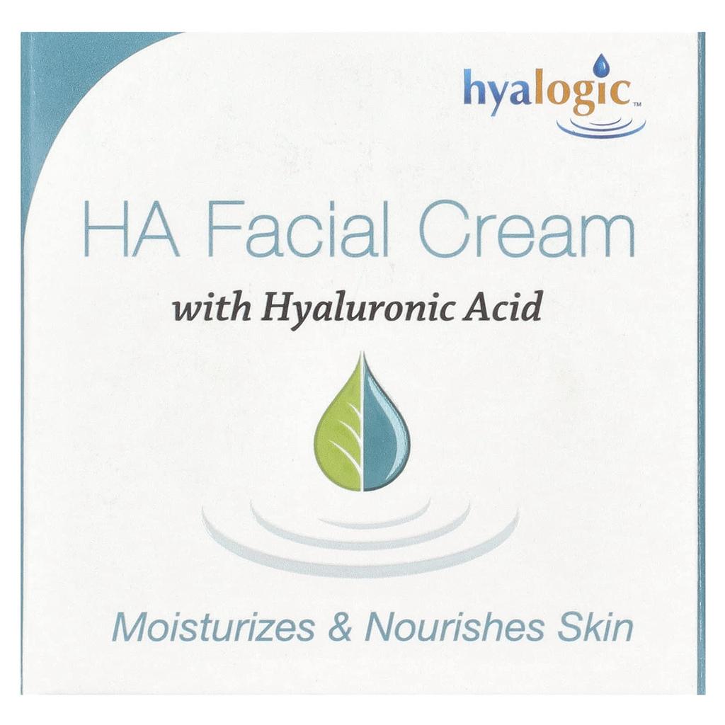 Hyalogic, HA Facial Cream, with Hyaluronic Acid, Fragrance-Free, 2 Oz (56.7 G)