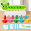 Animals Caterpillar Color Matching Game Wooden Color Matching Sorting Game Wooden Puzzle  Children
