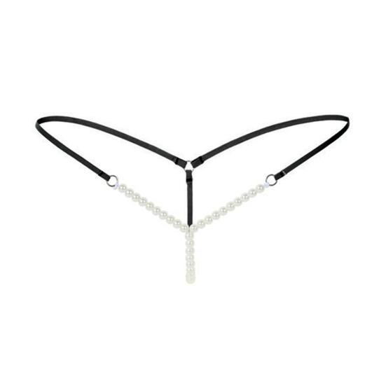Women Sexy Faux Pearl String Massage Underwear Briefs Thongs G-String Knickers