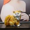 Сидячая поза Реалистичная кошка Чучело 3D глаза Реалистичная кошка Плюшевая игрушка Домашний декор