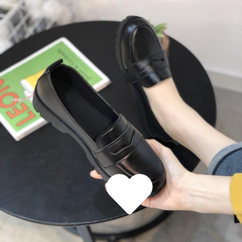 Large Size Women's Shoes Plus Size Japanese Jk Single Shoes Retro Small Leather Shoes Versatile Soft Sole