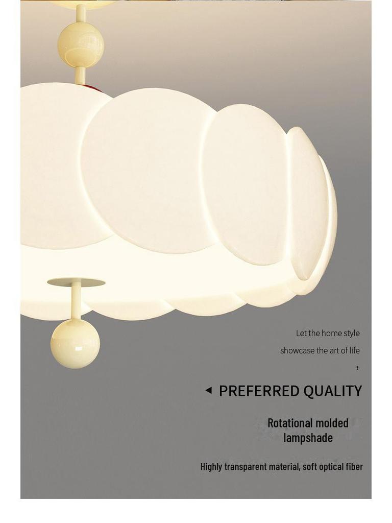 Потолочный светильник кремового цвета во французском средневековом стиле для главной спальни и детского кабинета - полный спектр защиты глаз