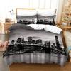 3D Print New York City Night View Bedding Set Duvet Cover Bed Set Quilt Cover Pillowcase Comforter King Queen Size Boys Adult