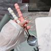 Ложка с жемчужной ручкой Нержавеющая сталь Ложки для перемешивания Ложка для мороженого Торта Десерта Бар Кухонные аксессуары Праздничные столовые приборы Гаджеты CDN