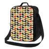 Orla Kiely красочный листовой узор портативная сумка для ланча многоразовая термосумка Bento с регулируемым ремешком для работы пикника путешествия
