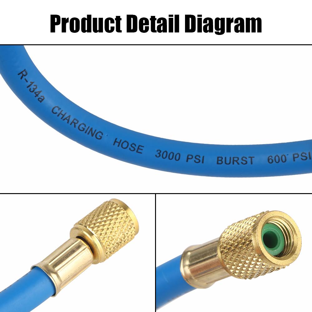 Автомобильные аксессуары R134A Шланг трубка кондиционера Шланг для заправки хладагентом Инструменты для ремонта Шланг для заправки хладагентом для автомобильного кондиционирования