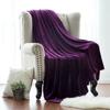 Fashion Soft Blankets Travel Sofa Solid Color Fleece Blankets for Bed