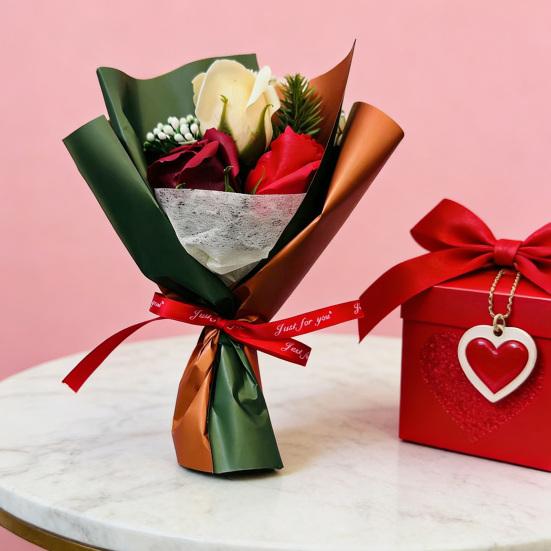 Букет из стабилизированных цветов для женщин, букет из искусственных вечных роз для Дня святого Валентина, Дня матери, Рождества, подарки на день рождения