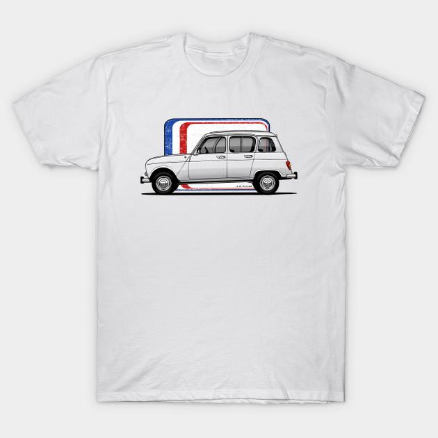 Men Black Print T-shirt The Iconic Functional Yer Super Cool French Car No-Cut Transfer Paper Print Cotton Tshirt