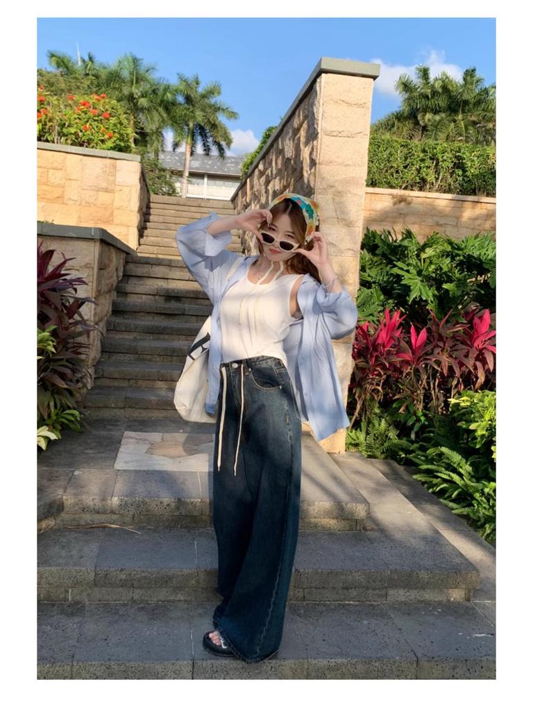 Женская желтая хлопково-льняная майка: Летний жилет без рукавов 2025, облегающий базовый топ свободного кроя