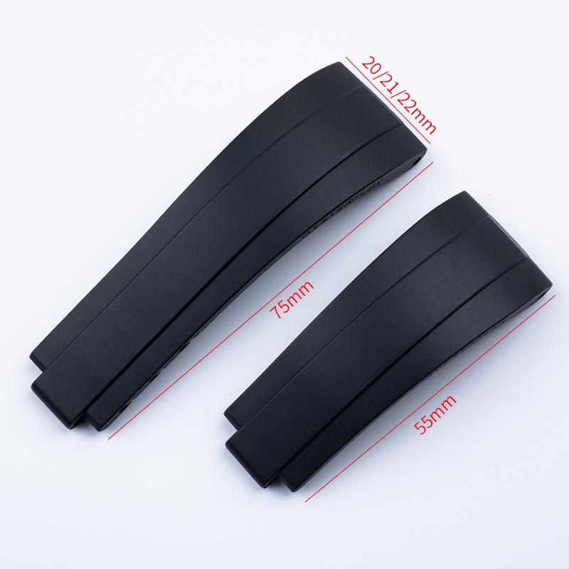 Резиновый короткий ремешок для часов с пряжкой 20/21 мм, подходит для Rolex Daytona Submariner Role OYSTERFLEX Yacht Master, силиконовый ремешок для маленького запястья