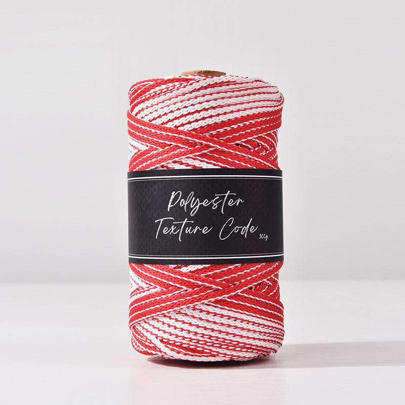 5 мм Двухцветный смешанный 5 мм Полиэстеровый плетеный шнур, Ручная вязка для сумки, ковра, вязальной пряжи, нить для браслета из конского волоса, 70 ярдов