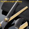 Черное золото Профессиональные парикмахерские ножницы для стрижки челки Ножницы с плоскими зубами Тонкие ножницы Набор инструментов Ножницы для стрижки волос