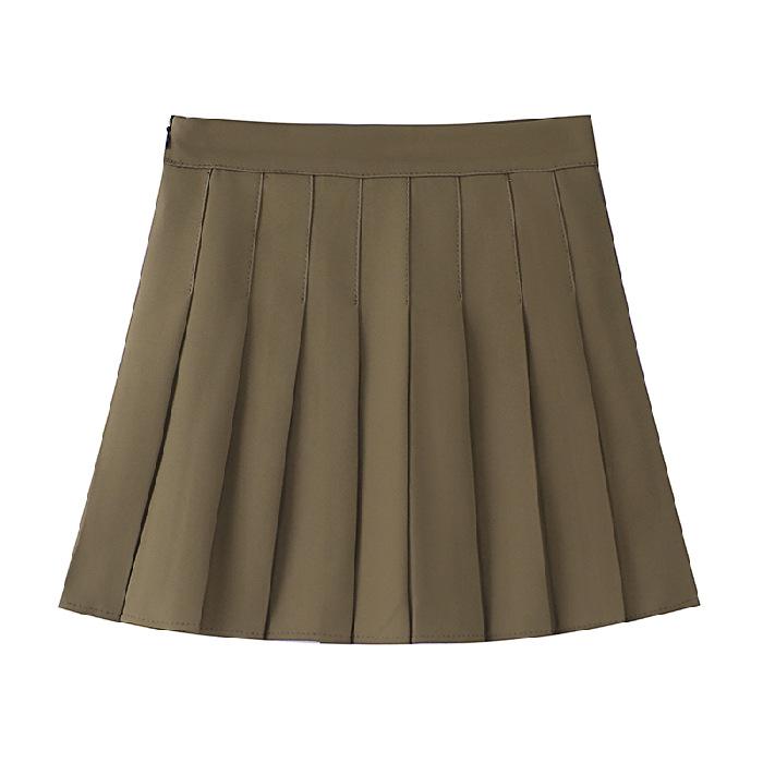 Pleated Skirt and Skirt for Women In Summer Fashion Korean Style High Waist Slim and Fresh Versatile Solid Color A-line Short Skirt for Summer