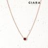 Ciara 14K Modena Carat Stone Color Birthstone Necklace (Goldplated)