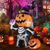 6FT Halloween Inflatable Pumpkin Skull Body Outdoor Decorations Blow Up Yard Pumpkin for Garden Lawn Party Decor