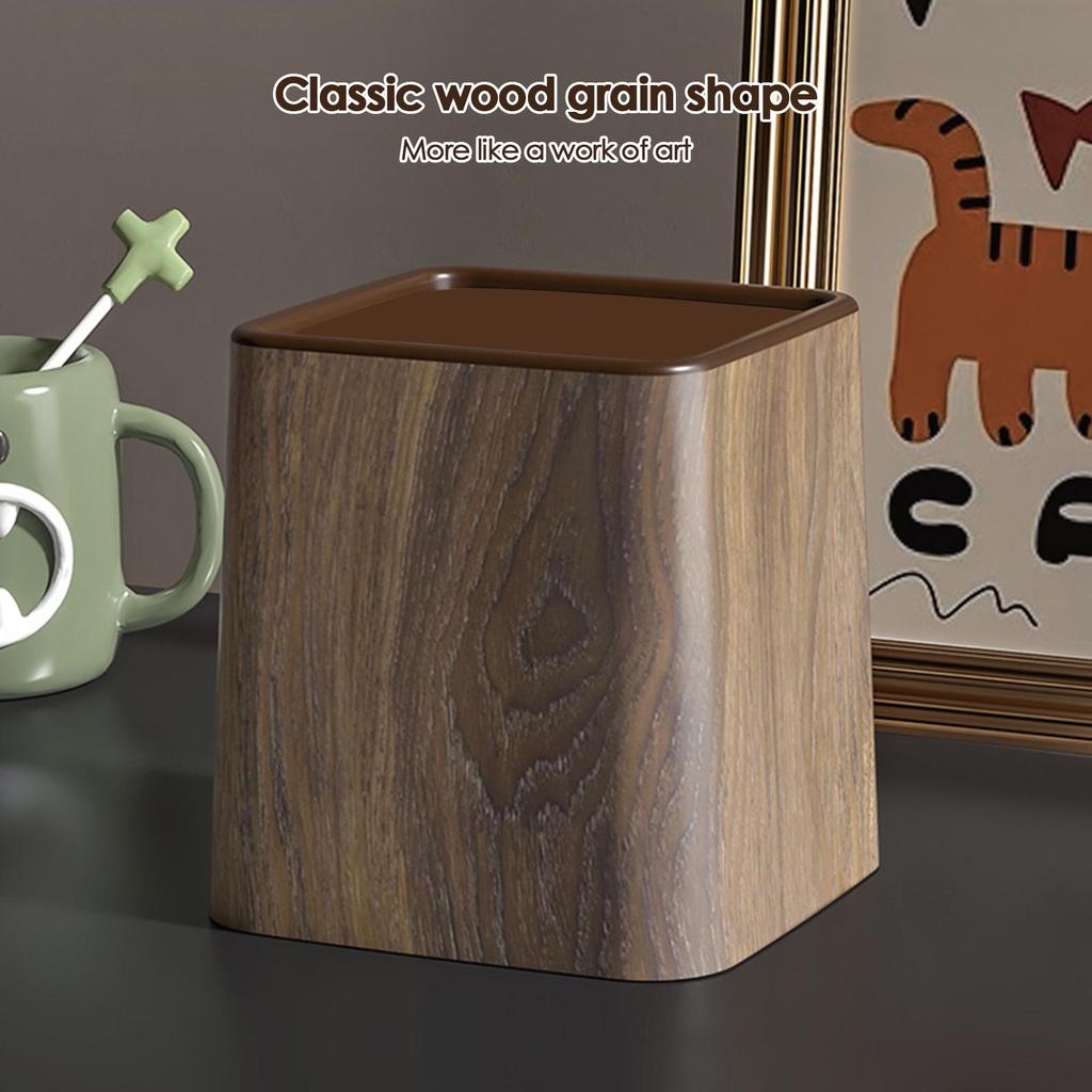 Mini Desktop Bin Small Desk Trash Can Little Trash Can Desktop Wastebasket Dustbin withLid Storage Container Desktop Accessories