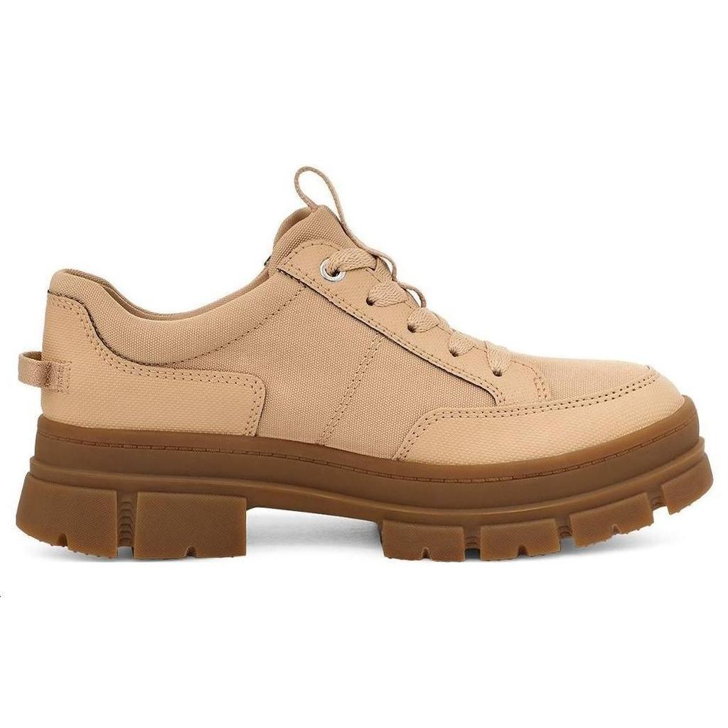 UGG Ashton Fabric Minimalist Lace-Up Round-Toe Casual Shoes Women Shoes Light-Gray-Brown 1136892-DRI