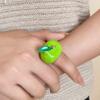 Minimalist Geometric Fruit Ring Colorful Vintage Ring Elegant Enamel Fruit Ring  Women