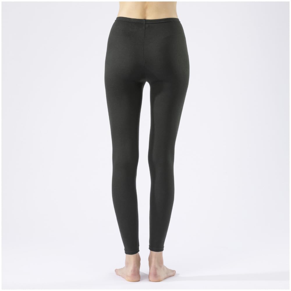 Mizuno Breath Thermo Medium Soft для повседневной носки, длинный размер L, термогенерирующее нижнее белье, толщина, использование, женские колготки, черный,