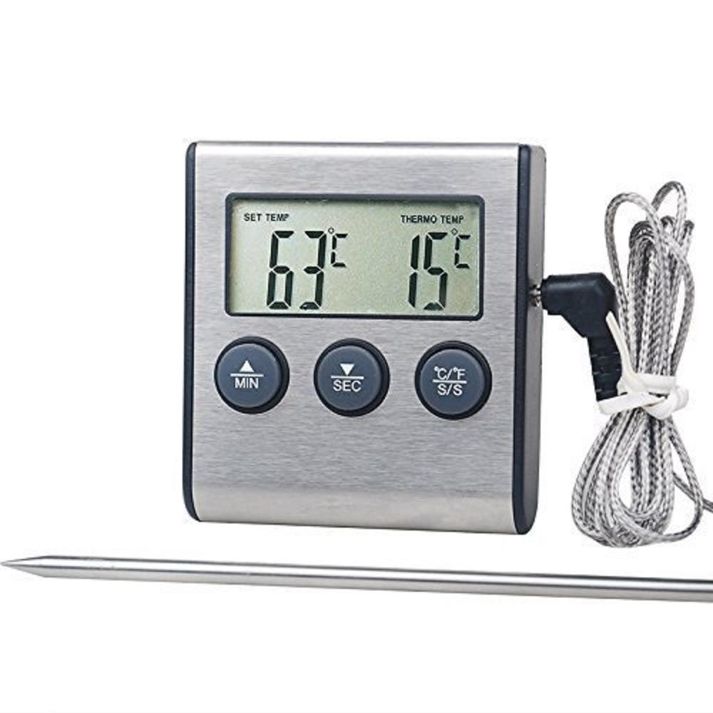 Kitchen Digital Cooking Thermometer Probe Meat Food Temperature w/Timer