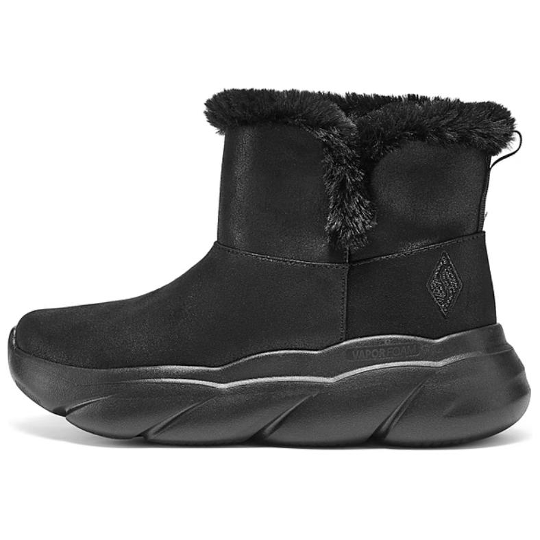 Skechers Пенная подошва Комфорт Мода Короткие снегоступы Женские ботинки Черный 168061-BBK