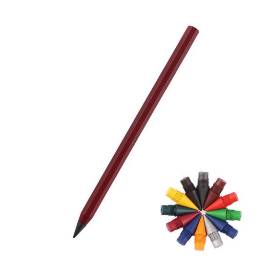 Металлический пишущий карандаш с многоразовым металлическим наконечником. Не требует чернил или заточки. Ручка для письма с плавным трением для архитекторов, художников. Карандаш с удобным захватом.