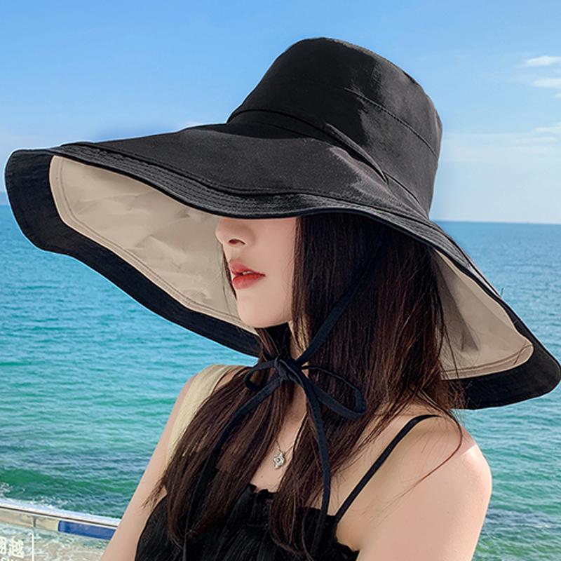 18 см широкополая двухсторонняя шляпа рыбака, закрывающая лицо, для женщин, летняя защита от солнца, защита от ультрафиолета