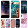 Чехол для телефона с библейским стихом для iPhone 5 5S 2020se 6 6s 7 8 plus x 10 XR XS 11 12 13 mini pro MAX, черная задняя крышка из ТПУ