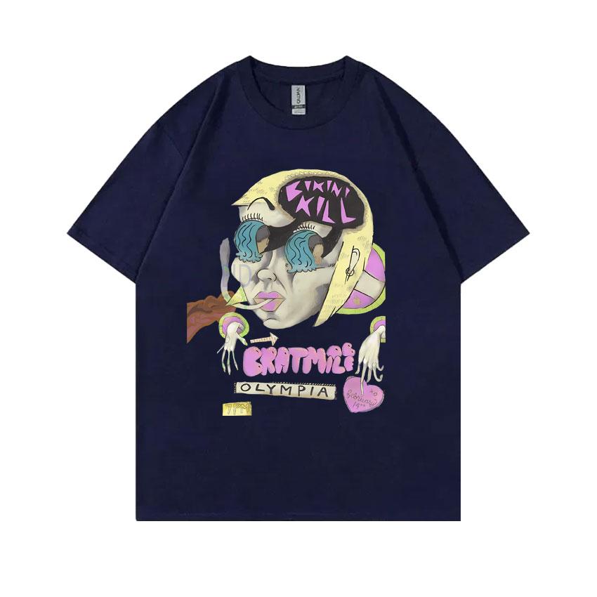 Панк-рок группа Bikini Kill Bratmobile Тур Олимпия Футболки Riot Grrrl Кэтлин Ханна Футболка Унисекс Женская Повседневная Оверсайз Футболка