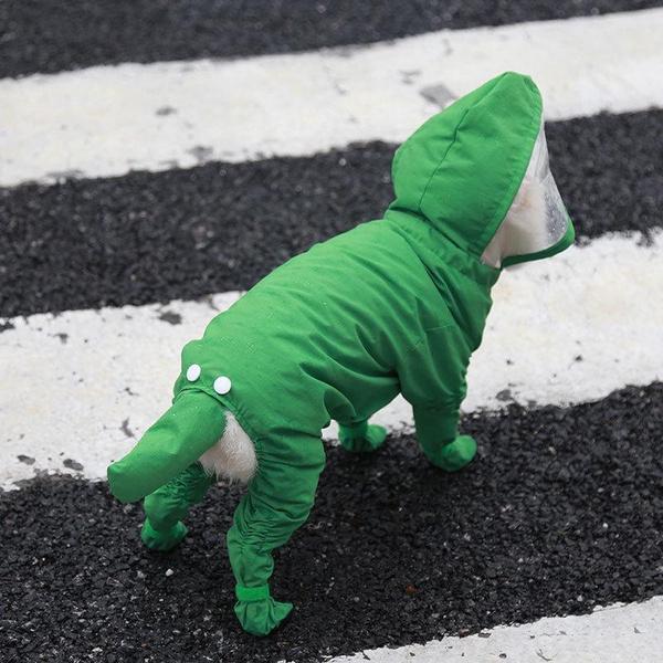 Dog Jumpsuit Waterproof Raincoat Full-Cover Puppy Raincoat Rainboots One-Piece Pet Costume Chihuahua Teddy Yorkie Raining Coats