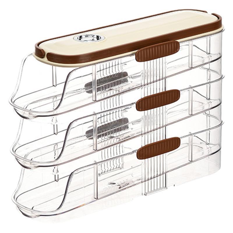 Multi-Layer Rolling Egg Storage Tray with Timer