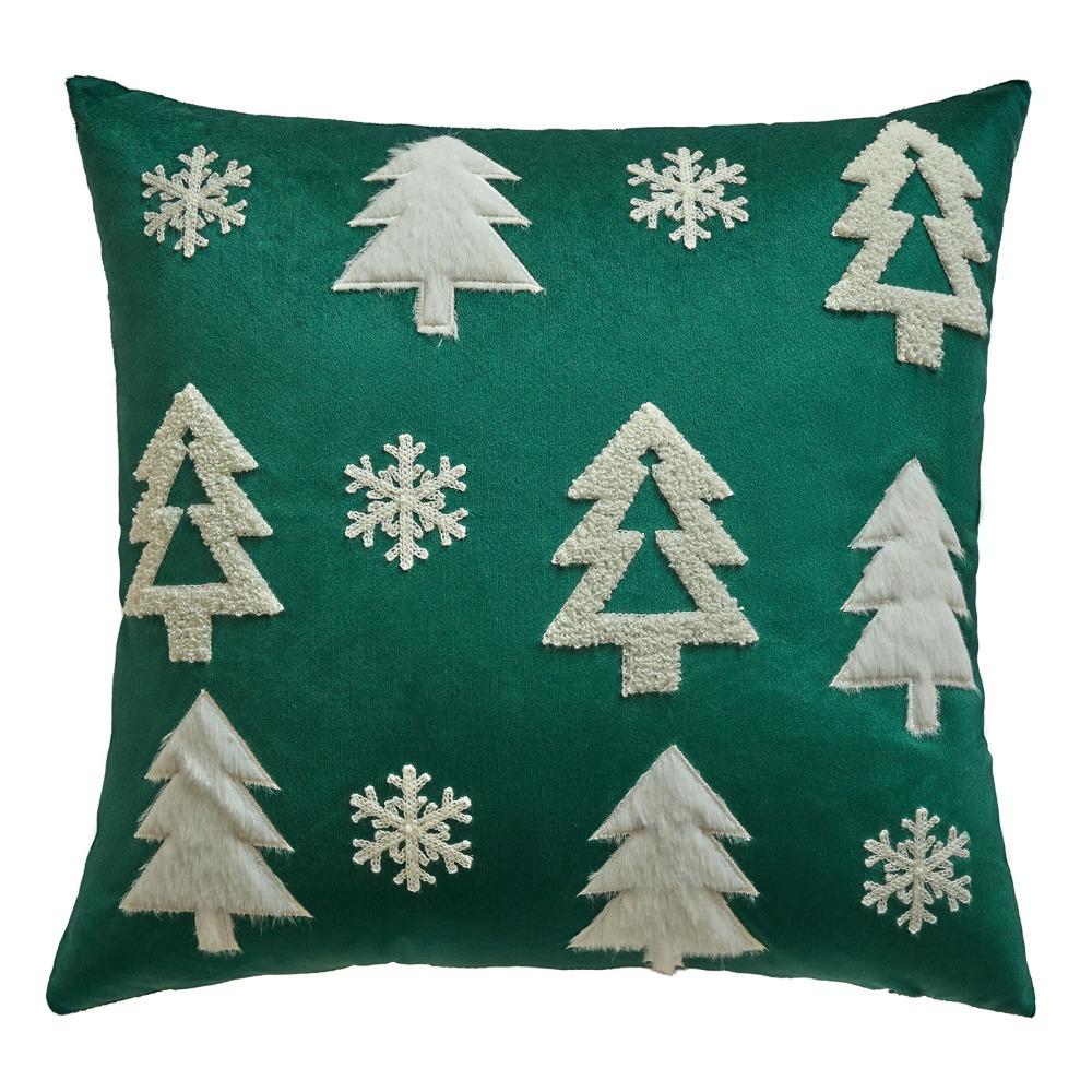 INS Style Throw Pillowcover Christmas Tree Cushion Cover Velvet Christmas Pillowcase Sofa/Bed