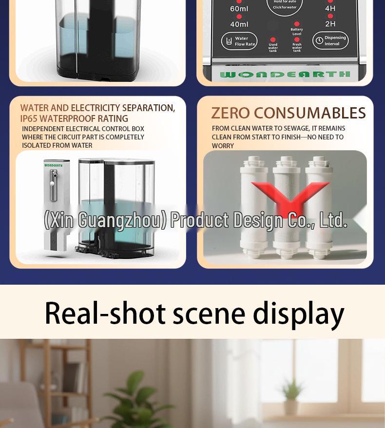 5L Flowing Water Pet Fountain with Separate Purified Water Tank