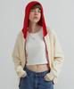 AVIREX SWEAT LOOK KNIT HOODIE Women's F Size 033 off white 783-6131602