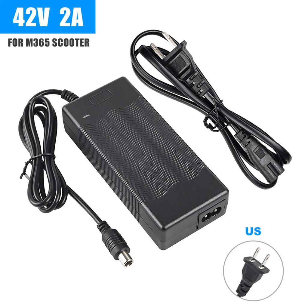 Electric Scooter Charger 42V 2A Power Adapter Compatible for Xiaomi M365 Electric Scooter