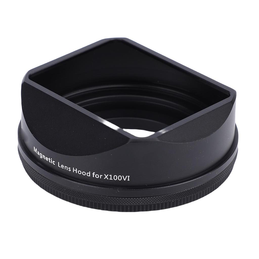  Metal Lens Hood Fit for Fuji X-E5  0VI Aluminium Alloy Retro Black Magnetic Camera Lens Shade