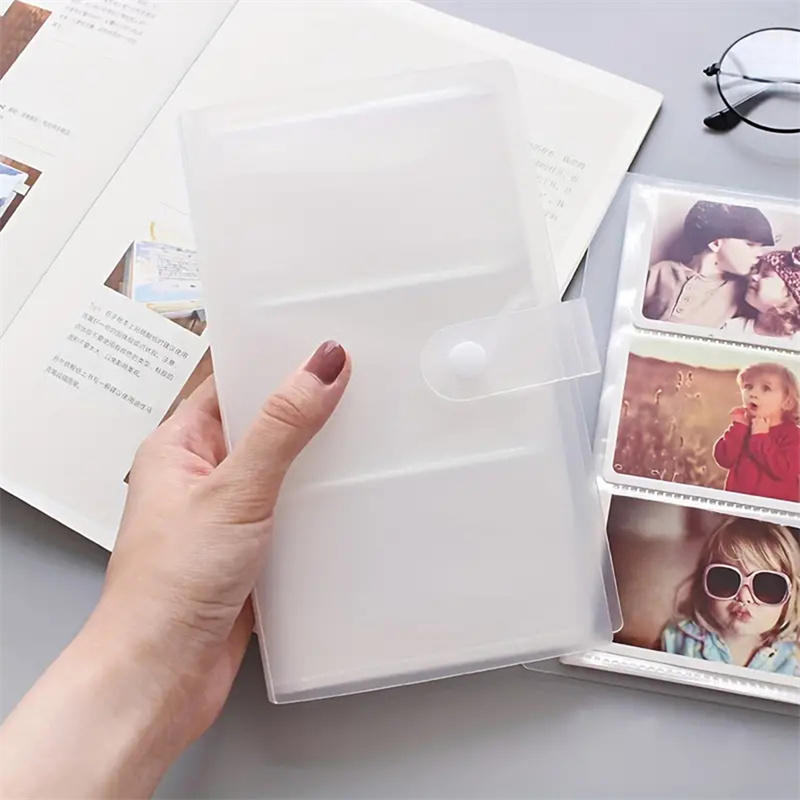 Cards Album Paper Craft Leather Card Holder Books Credit Card Container Collection Book Case