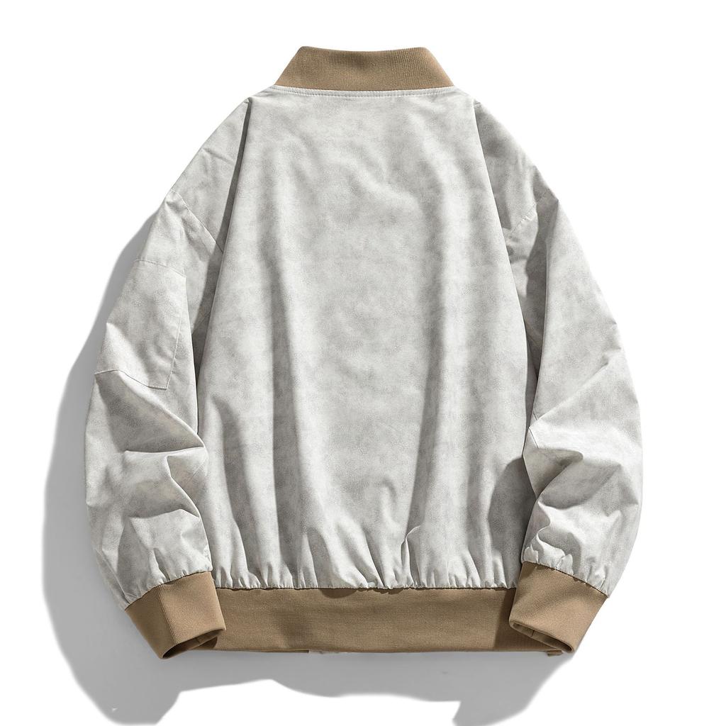 Casual Men's Jacket Men's Fashion Trendy Men's Casual American Baseball Collar Jacket