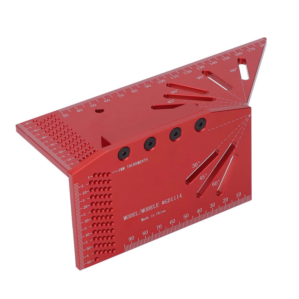 Квадратная измерительная линейка многофункциональная алюминиевый сплав 30 45 60 90 градусов 3D измерение угла скоса
