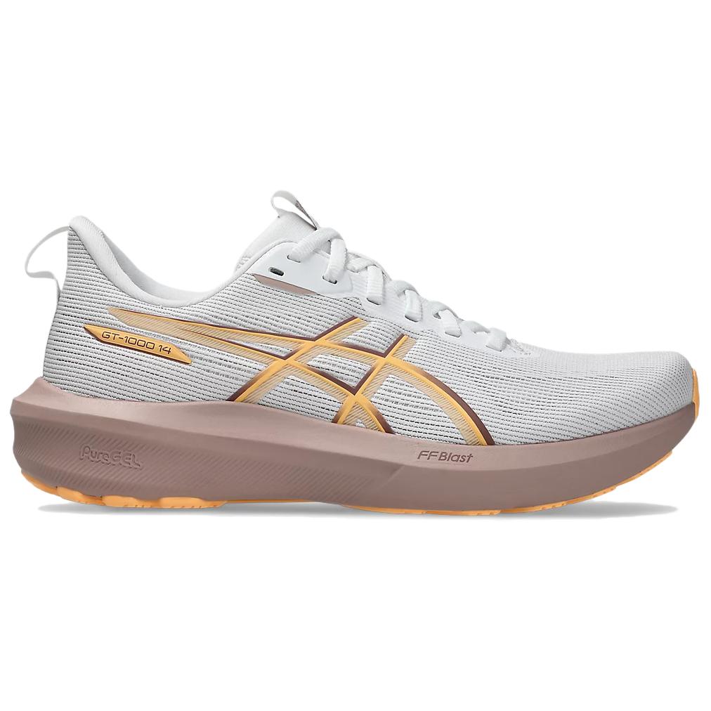 Asics GT 1000 14 Износостойкие Дышащие Кроссовки с Низким Верхом для Бега Женские Серые Кроссовки 1012B859-100