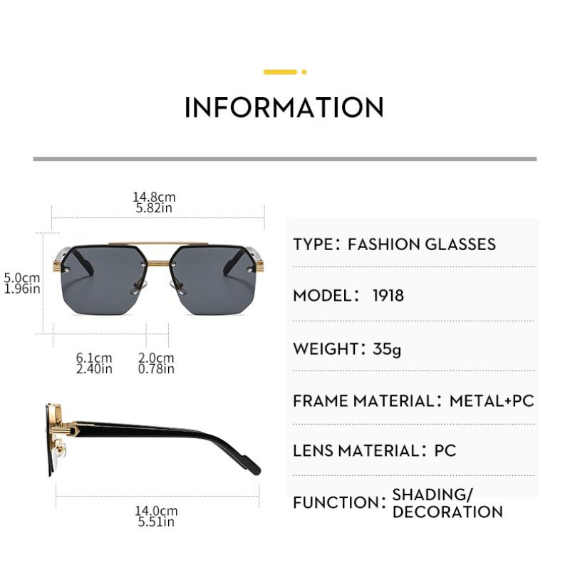 Women's Sunglasses, Double-beam Square Men's and Women's Outdoor Sunglasses.