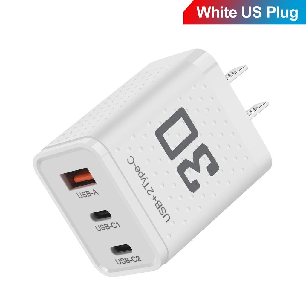 Двойное PD+USB зарядное устройство 2,4 А: Дорожный адаптер US/EU/UK