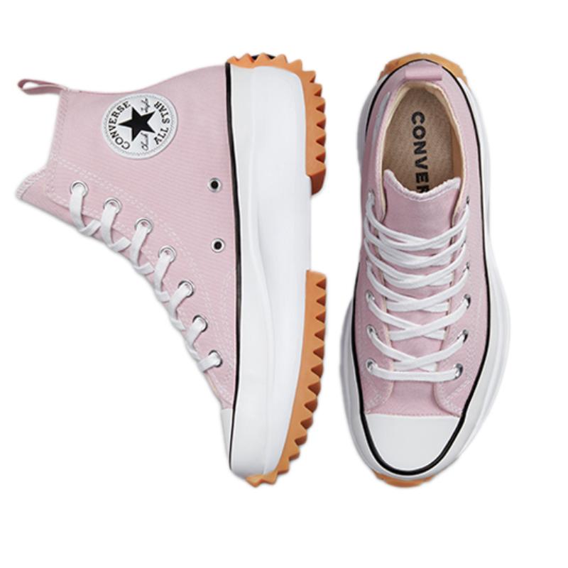 Converse Run Star Hike Модные и стильные высокие кеды из парусины Унисекс Светло-розовые