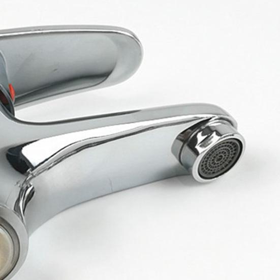 2Pcs Single Handle Vanity Faucet with Anti-Drip Core Chrome Basin Tap Contemporary Bathroom Sink Faucet