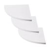 3PCS Round End Hanging Wall Mount Floating Shelves Corner Bookshelf Display Racks Decoration For Bedroom Office Home Shower Rack