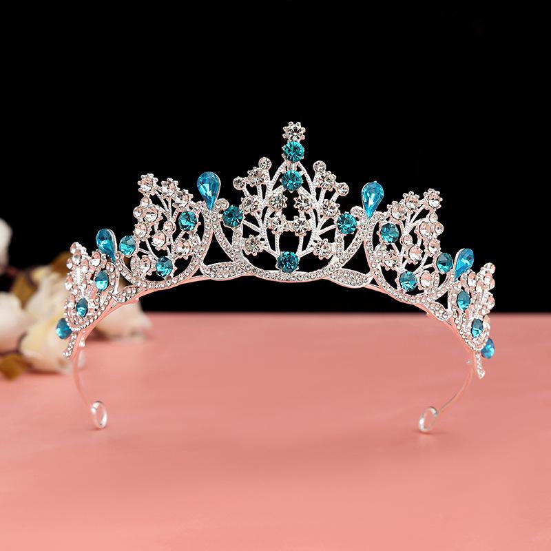 Crystal Red Princess Crown Headdress: Sweet Bridal Hair Accessory & 18th Birthday Gift