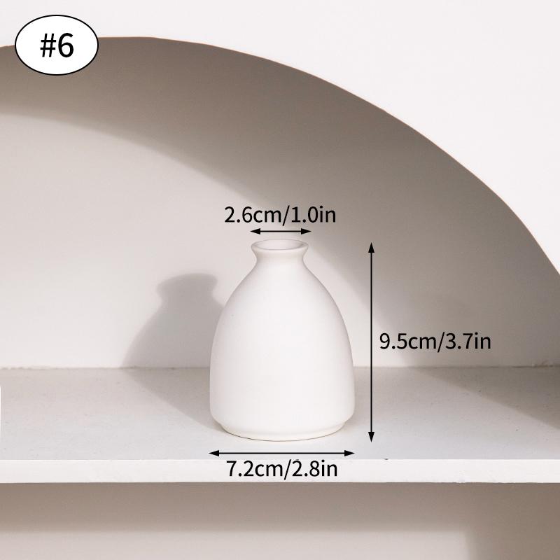Ins White Ceramic Vase Room Decor Modern Ceramic Flowers Bottle Decorative Aesthetic Flowers Vase Wedding Home Decoration